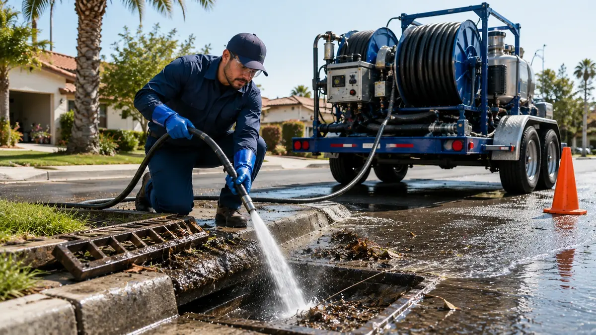 Storm Drain Hydro Jet Cleaning in Yountville