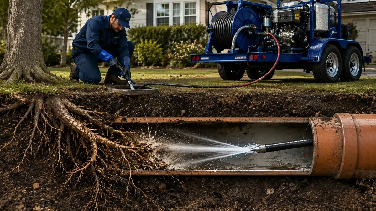 Tree Root Removal with Hydro Jetting in Yountville
